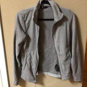 Women’s gray north face zip up